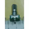 Энкодер  5pin 11,7х12мм, ручка мет. под спил L=15мм.(дискр.=30) без резьбы п/круг 6мм/ №18.1 с кнопкой EC11-1SD5x4,5-L15 F5   (33009) - Энкодеры (Шаттл) - Радиомир Саратов