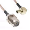 Антенный кабель-переходник TS9 (штекер угл) на F- гнездо (без штыря внешн. резьба, прямой) USB модем HUAWEI  (кабель 15см) (ПИГТЕЙЛ) - Пигтейлы, CRC9/TS9-разъемы, переходники (для GSM модемов) - Радиомир Саратов