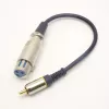 Кабель XLR гнездо 3PIN на 1RCA штекер  0.3м GOLD (двойной экран 32/0.1+Al May) OD 7.0мм - XLR - Радиомир Саратов