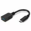 КАБЕЛЬ-ПЕРЕХОДНИК USB-AF / USB x Type-C (штекер) 0.14М (17013) OTG TC-1; Круглый; d=3,5мм; цв:Белый; Черный        (Переходник USB-TIPE-C OTG - USB-AF x Type-C  (OTG) - Радиомир Саратов