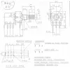 РЕЗИСТОР 77099/1 перем B500K ллинейная 3pin +6pin (с переключ.ON-ON 2груп пуш-пулл (осевое перекл) 2П2Н.) 0,06W Вал: метал., 20мм, d6мм, с накаткой, Креплен:металл. втулка под гайку M7,d0.75, длина втулки 6,5мм (RV16BF-10B6-20K-B500K) R224 - для Электрогитары с Переключ. пуш-пулл, 2П2Н - Радиомир Саратов