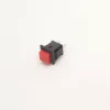 Кнопка квадратная, 2pin, OFF-(ON), AC 220/250V 1.5A, 11x14мм, Фланец: 14х14мм, корпус: красный (PBS-15B) -  1.5A - Радиомир Саратов