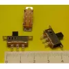 Перекл. Движковый 6 PIN (2гр.x3pin) SF-17P3 ON-OFF-ON 0.3A 50V DC 3 положен. (23х7,3x7,8мм.) толкатель PG (h6х4,5х3,7 мм) вертик. монтаж, корп. метал. №39 - Движковые/Ползунковые - Радиомир Саратов