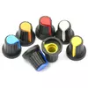 РУЧКА для переменного резистора D15ММ высота 17мм 6мм круг пластик Цвет-желтый (Ручка nob желтая) Ручка переменного резистора (AG2, желтая) - Ручки для переменных резисторов, кнопки для коммутации - Радиомир Саратов