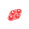 Резиновые кнопки ABCD (Резиновые толкатели кнопок ABCD, для пультов радио-управления YK200-4) розовый цвет - 4кнопки / Необходимы в случае неисправности или переводе пульта на "английский вариант" - Ремкомплект для пультов (ПДУ) - Радиомир Саратов
