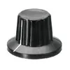 РУЧКА для переменного резистора D28ММ высота 18мм под вал 6мм круг  Бакелит черная/стопорный винт  (K17-1, 6мм)	 - Ручки для переменных резисторов, кнопки для коммутации - Радиомир Саратов