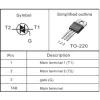 Симистор 16A BTA16-800CW(BTA16-800CWRG) 800V TO220 (TRIAC) Средний вывод изолирован от с мет. подложки -  16A - Радиомир Саратов