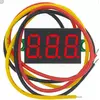 Вольтметр DC 0-100V  3 провода, цифр (3-х разрядн-/7-ми сегментный) ; встраив; ( без корпуса) ,Uпит=4-30V, КРАСНЫЕ цифры; H=10мм; IP20; (красный/черный/желтый) ; мини- габар: 23х14мм Для индикации бортового напряжения АВТО - Вольтметры цифровые (измерительные модули) - Радиомир Саратов