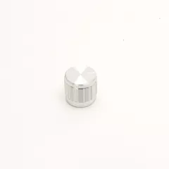 РУЧКА для переменного резистора D15ММ Металл Цвет-серебро - Ручки для переменных резисторов, кнопки для коммутации - Радиомир Саратов
