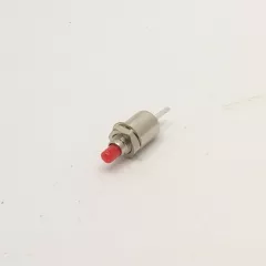 Кнопка круглая, 2pin, OFF-(ON), AC 220/250V 0.5A, под пайку, d:7мм, корпус: красный (DS-402) -  0.5A - Радиомир Саратов
