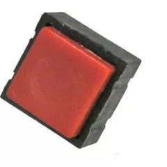 Кнопка квадратная, 2pin, OFF-(ON), 50V 0.25A, нормально разомкнут, корпус: красный (PBS-18B) - Кнопки 50V - Радиомир Саратов
