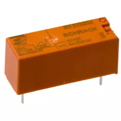 Реле э/м DC12V 8A 5pin, пайка (PCB), Контакты: 1 перекл.группа (1С) (8A/; 8A/250VAC) 28,5x10,1x12,3мм (SCHRACK RY211012) -  8-10A/12VDC (ток /раб.напряж. реле) - Радиомир Саратов