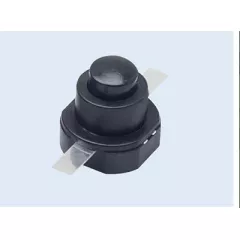 Кнопка круглая для фонарика, 2pin, OFF-ON, 30V 1A, 10x10x11мм, нормально разомкнут, корпус: черный (YT-1010-H) - Кнопки для фонариков - Радиомир Саратов