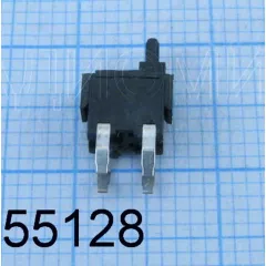 Микропереключатель PP-400 4 PIN off-(on) без фиксац (6,2x5x3мм) толкатель RB (h3х1,3х1мм) вертик. монтаж, корп. пластик. №17 - Микрокнопка (Толкатель-Кнопка) - Радиомир Саратов