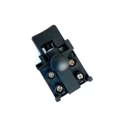 Пусковая кнопка Для электроинструмента, 4pin, AC250V, 8A, под винт, 29x16x33мм, толкатель: черный, корпус: черный, ИНТЕРСКОЛ ДП-2000 (№124) Fa3-10/2F; с кнопкой фиксации - Кнопки для Электроинструмента - Радиомир Саратов