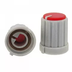 РУЧКА для переменного резистора RR4836 (6мм круг красный) 06034 - Ручки для переменных резисторов, кнопки для коммутации - Радиомир Саратов