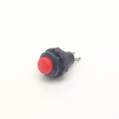 Кнопка круглая, 2pin, OFF-(ON), AC 220/250V 0.5A, d:13,5мм, корпус: красный (D-202) -  0.5A - Радиомир Саратов