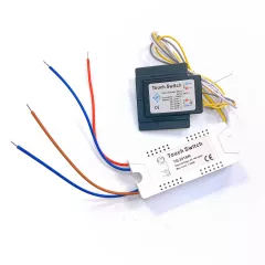 Датчик + выключатель сенсорный для зеркал ( диммируемый ) "на прикосновение"; 50-60Hz;  Вкл.-Выключает нагрузку: AC220V до 300W. 2 провода на 220V (кр/син); 2 провода на подключение лампы (кор/син); Touch Switch  (TQ-301SW) - Датчики управления освещением - Радиомир Саратов