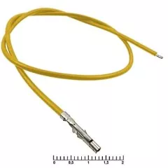 Контакт питания (гнездо) на проводе L=30см (MF-F 4,20mm AWG18 0,3m Yellow) (желтый) (Для разъемов серии MINI-FIT) 5557/5559 - низковольтные контакты проводом к MINI-FIT - Радиомир Саратов