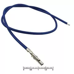 Контакт питания (гнездо) на проводе L=30см (MF-F 4,20mm AWG18 0,3m Blue) (Синий) (Для разъемов серии MINI-FIT) 5557/555 - низковольтные контакты проводом к MINI-FIT - Радиомир Саратов