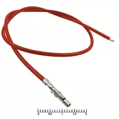 Контакт питания (гнездо) на проводе L=20см (MF-F 4,20mm AWG18 0,2m Red) (красный) (Для разъемов серии MINI-FIT) 5557 - низковольтные контакты проводом к MINI-FIT - Радиомир Саратов