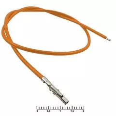 Контакт питания (гнездо) на проводе L=30см (MF-F 4,20mm AWG18 0,3m Orange) (оранжевый) (Для разъемов серии MINI-FIT) 5557/5559 - низковольтные контакты проводом к MINI-FIT - Радиомир Саратов