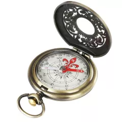 КОМПАС (карманные часы) G-35 шкала вращающегося лимба проградуирована в градусах с ценой деления 1°; D=45мм; цвет корпуса: бронза; материал корпуса: метал - Разное - Радиомир Саратов