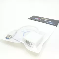 КОНВЕРТЕР USB в SVGA (In: USB (штек) Out: SVGA (гнездо)  цвет: белый/черный; для подключения монитора или ЖК- проектора к телевизору, ноутбуку, компьютеру - USB в SVGA  конверторы - Радиомир Саратов
