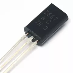 Транзистор биполярный 2SD667 orig (KTC1027) Uni, 120V, 1A, 0,9W, 140MHz / N / 7c (9mm.) TO92M (пара 2SB647) - Транзисторы  имп. биполярные N-P-N - Радиомир Саратов
