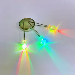 СВЕТОДИОД 5ММ 7-миЦВЕТНЫЙ (RGB)  1cD, 20*, 20mA, 3V  БЫСТРЫЙ  ( DFL5013RGBC--BF) -  5мм светодиоды - Радиомир Саратов