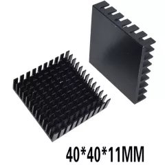Радиатор алюминиевый Arduino совместимый (40х40х11) черный без термоленты - Радиатор Arduino совместимый без термоленты - Радиомир Саратов