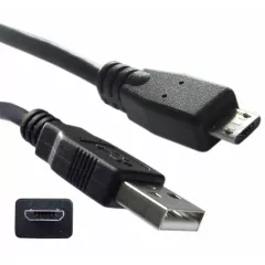 КАБЕЛЬ USB-AM / microUSB (штек.5pin) ver.2.0 1,0м Круглый; d=3,2мм; цв: черный; Черный/ белый (Орбита BS-501) - USB-AM x microUSB - Радиомир Саратов