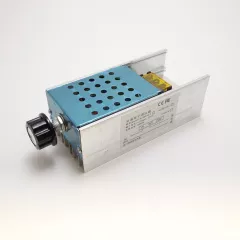 РЕГУЛЯТОР МОЩНОСТИ AC ФАЗОВЫЙ до 6000W (пиковая);3000W (долговременная) 220V, выход: 0-220V Д/ регулир. освещ-ти; скорости.вращения коллекторн.электродвиг. габариты: Размер:130*60*47 мм симистор :BTA41600B (до 40А 600V) - Регуляторы мощности (АС) переменного тока, фазовые  - Радиомир Саратов