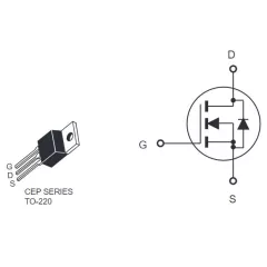 Транзистор полевой 100A CEP83A3 TO220 - Транзисторы  имп. полевые N-FET - Радиомир Саратов