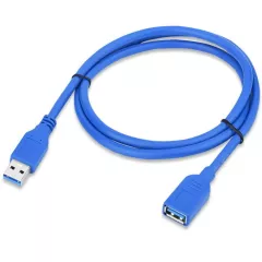 КАБЕЛЬ USB >USB AM-AF ver.3.0 3м УДЛИНИТЕЛЬ (USB-AF USB-AM) Черный/Синий - USB-AM x USB-AF - Радиомир Саратов