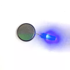 Светодиод 5мм Синий 5cd( 5000 mcd )  ( цв.линзы: зеленый, синий ) 5х15мм «свеча»  Угол свеч: 120°; Udc: 3.0-3.5v; 80mA (DFL-5AB4MW-15мм №419) 10376 -  5мм светодиоды - Радиомир Саратов