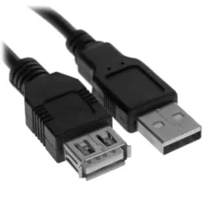КАБЕЛЬ USB >USB AM-AF ver.2.0   1,0м  УДЛИНИТЕЛЬ (USB-AF USB-AM) - черный "ГАРНИЗОН" - USB-AM x USB-AF - Радиомир Саратов