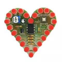 КОНСТРУКТОР (DIY набор ) "Светодиодное сердце" (набор компонентов для сбора простой схемы); Uпит=4-6V; - Конструкторы для начинающих электронные - Радиомир Саратов