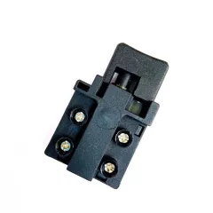 Пусковая кнопка Для электроинструмента, 4pin, AC250V, 8A, под винт, 29x16x33мм, толкатель: черный, корпус: черный, FA3-10/2F (№116) без фиксации - Кнопки для Электроинструмента - Радиомир Саратов
