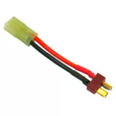 Кабель-переходник T-Plug (M) -> Tamiya Mini (F) AS-BA0074), Ток  до 40А, кабель 150мм, (Силовой разъем) - Силовые разъёмы для подключения к устройствам - Радиомир Саратов