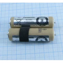 АККУМУЛЯТОР    1,2V   1100mAh  Ni-Mh  (R06)(AA) (14,5 х 49,5мм) ПАРА аккумуляторов для электробритвы Panasonic ER154  NiMH ( | | ) 1100mAh (made in Japan) - Аккумуляторы для машинок для стрижки/бритья, зубных щеток - Радиомир Саратов