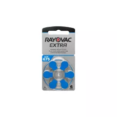 БАТАРЕЙКА  ZA675 <RAYOVAC Extra> (PR44/AC675/DA675/V675A), 1,45V 640mAh, Zinc-Air (воздушно-цинковая); Для слуховых аппаратов, Цена за 1шт. ( BL-6 ) - Воздушно-цинковые батарейки - Радиомир Саратов