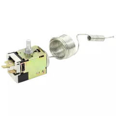 Терморегулятор для холодильника капиллярный 4pin -15 + 5C ТАМ113-4 1,3 (ТАМ 113-1,3) капилляр в трубке L =1,3м; 6A; U- 250V AC - Терморегуляторы (Термостаты)  4PIN - Радиомир Саратов