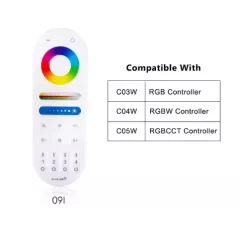 Пульт управления Wi-Fi  сенсорный, для ленты RGBW   2,4G, 4 канальный, может управлять 4-мя контроллерами 9 программ   Умный контроллер - Контроллеры RGB для св/д лент - Радиомир Саратов
