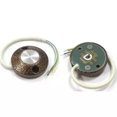 Кнопка выхода накладная антивандальная "KH-05K"; коммутируемое напряжение до 12V; LED подсветка-5-12V(цвет зеленый); ток подсветки-0.02A; корпус покрашен порошковой эмалью -медный антик.; габариты:10 x 32мм - СКУД Системы контроля доступа, замки итд - Радиомир Саратов