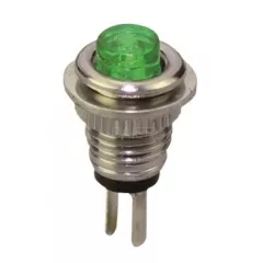 Кнопка круглая, 2pin, OFF-(ON), 125V 0.5A, корпус: зеленый (DS-101) -  0.5A - Радиомир Саратов