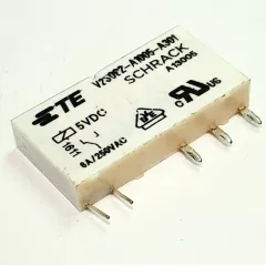 Реле э/м DC5V 6A 5pin, пайка (PCB), Контакты: 1гр. на замыкание (1А) () 28x15x5мм (SCHRACK V23092-A1005-A301) -  5-7А/5VDC (ток /раб.напряж. реле) - Радиомир Саратов