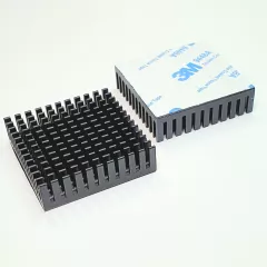 Радиатор алюминиевый с термолентой FUT Arduino совместимый Черный (40х40х11) - Радиатор алюминиевый с термолентой - Радиомир Саратов