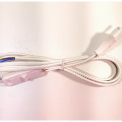 Шнур сетевой с вилкой и выключателем для БРА 2,5А. 500Вт 1,9м. Белый.   Feron KF-HK-1 WHITE - Шнуры электрические - Радиомир Саратов