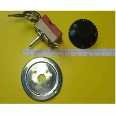 Терморегулятор капиллярный для электродуховок и электроплит 2pin 50-300C Sanal -Турция L капилляра=100cm 50-300C (WJA300) (WJC/300E) (Капиллярный термостат) 250VAC , 16A, ручка со шкалой (KDT 50-300° 250v 16A) - Терморегуляторы (Термостаты)  2PIN - Радиомир Саратов